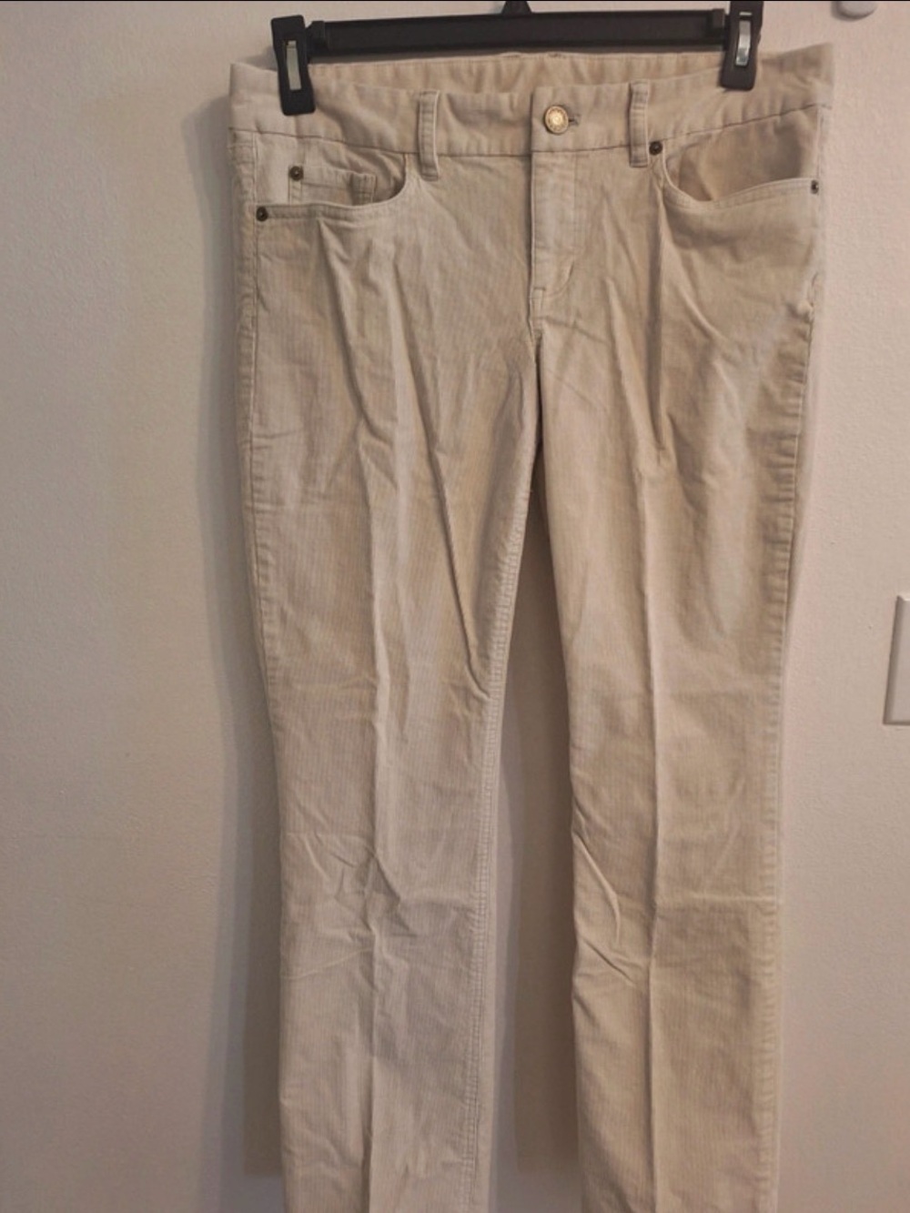 J. Crew Cream Straight-Leg Corduroy Jeans
